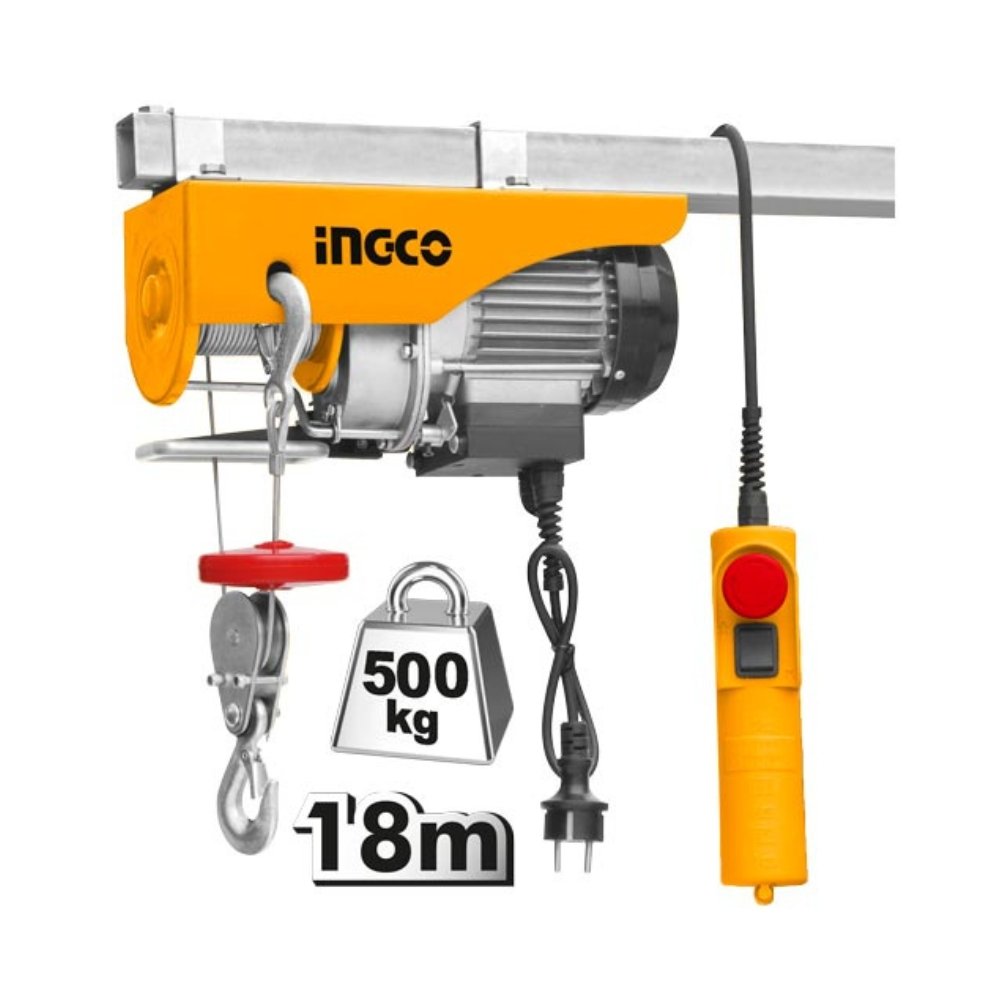 Palan Électrique INGCO 900W – Capacité 250/500kg – EH5001