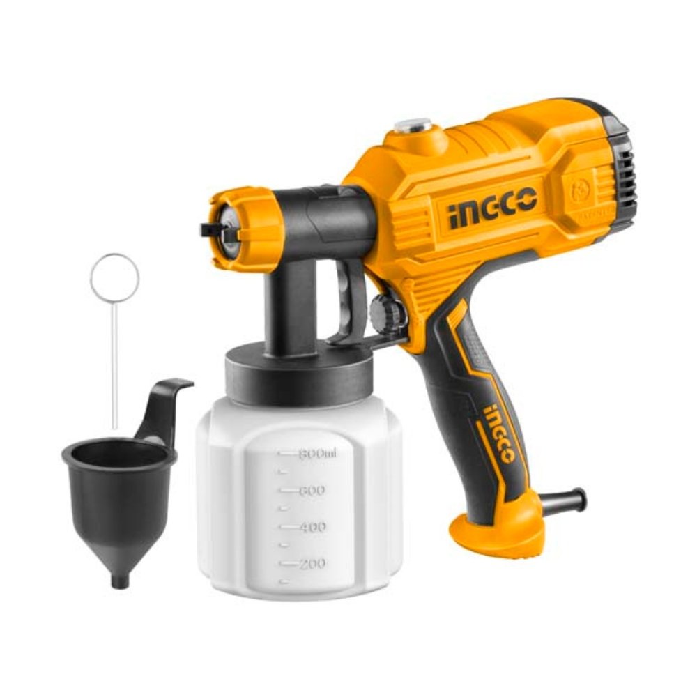 Pistolet à Peinture Électrique INGCO 450W – SPG3508 – Réservoir 800ml