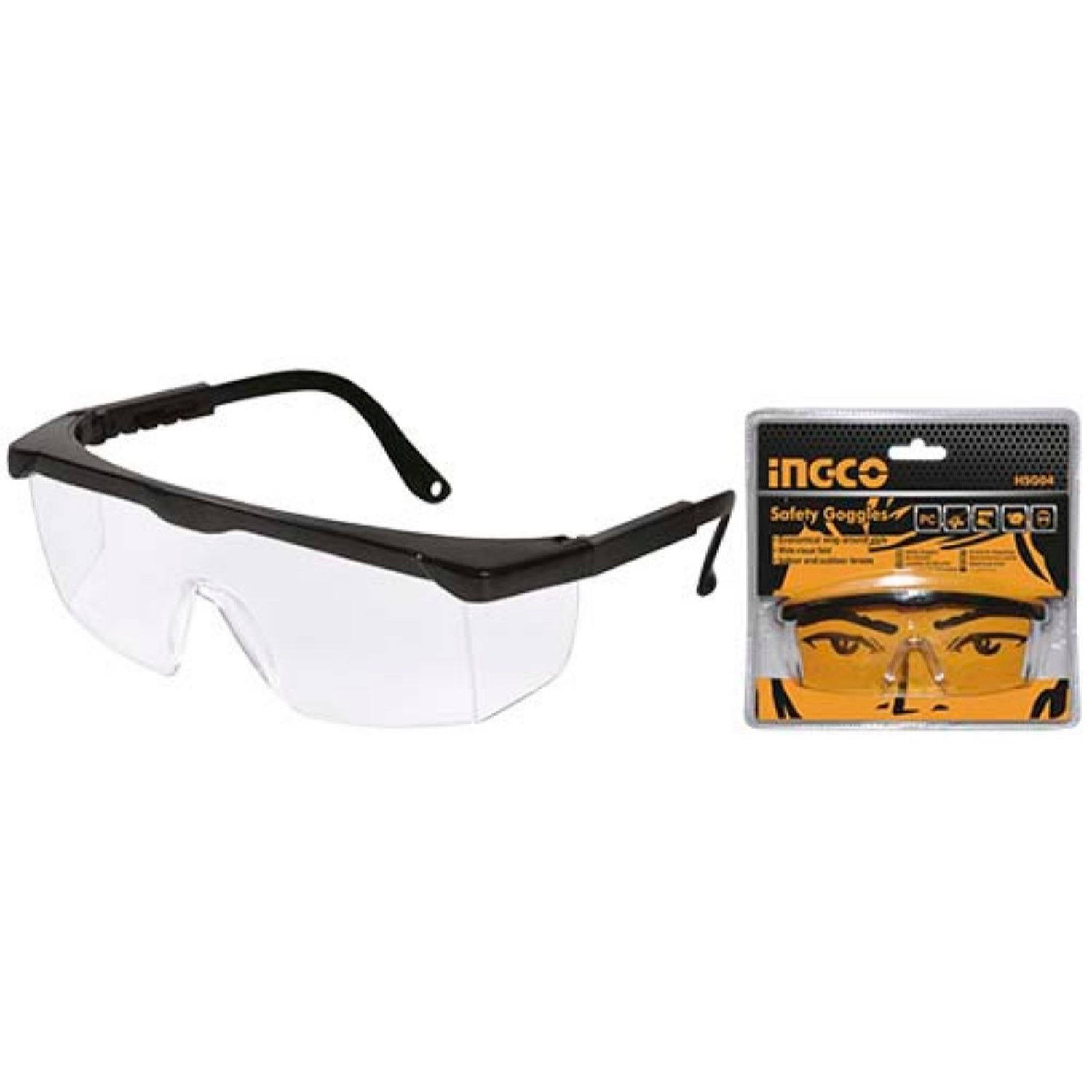 Lunettes de Sécurité et de Protection INGCO – HSG04 – Verres Transparents